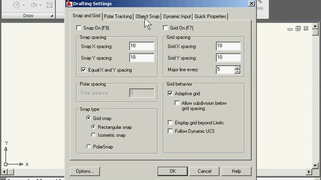 AutoCAD 2009 Урок 09 Настройка привязок и сетки смотреть онлайн