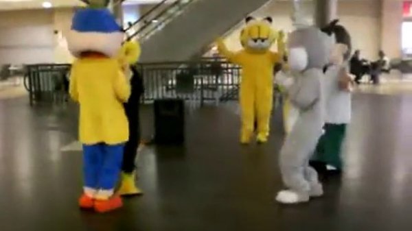 Maskot Kostüm Dans Show