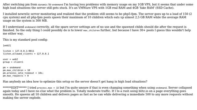 DevOps & SysAdmins: php5-fpm pm ondemand and still memory problems смотреть онлайн