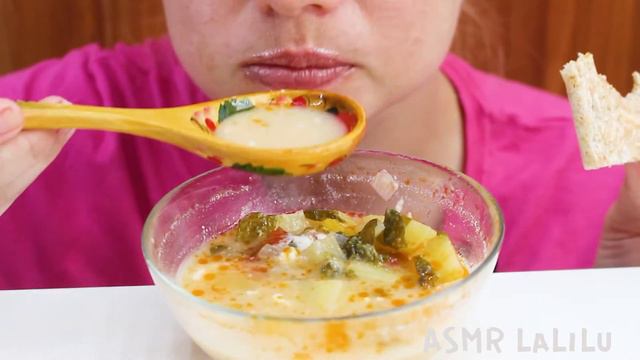 ASMR MINESTRONE MUKBANG (NO TALKING) EATING SOUNDS 먹방 | ASMR LaLiLu смотреть онлайн