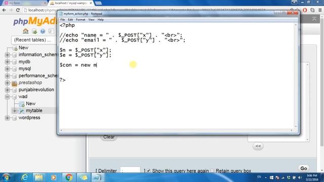 Punjabi revolution tutorials PHP MySQL Connection Part 1 insertion смотреть онлайн
