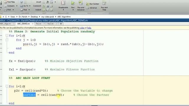 MATLAB Code of Artificial Bee Colony (ABC) Algorithm смотреть онлайн