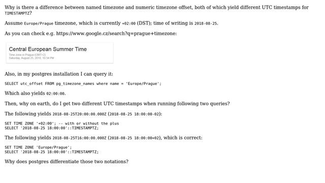 Databases: Why does postgresql differentiate between named and numeric time zone notations? смотреть онлайн