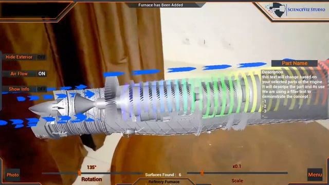 AR Core surface detection, "ScienceViz Studio" Prototype_02 смотреть онлайн