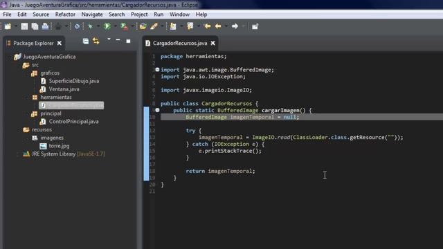 Java - Aventura gráfica 1ª persona - 09 Cargar imágenes смотреть онлайн
