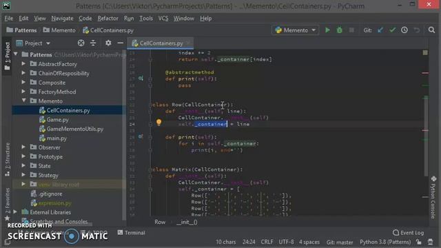 Pattern memento(Python) смотреть онлайн