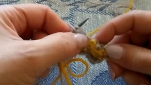 Ленивый жаккард "Ромбы" спицами.