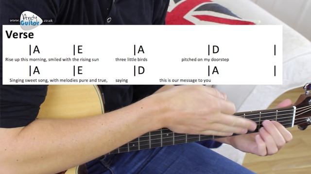 THREE LITTLE BIRDS Guitar Lesson - 3 Chord Guitar Songs for Beginners - Bob Marley смотреть онлайн