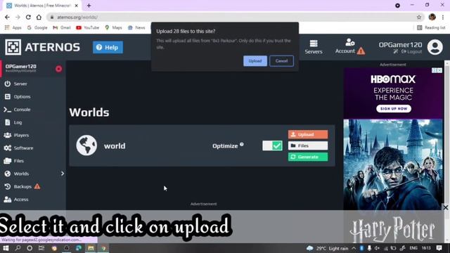 How to create a Minecraft server using Aternos | In Java Edition | Anurag Spandan Kalita | смотреть онлайн