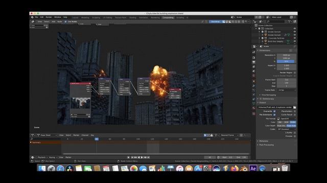 Blender 3D Explosion compositing: Using the emission pass смотреть онлайн