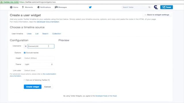 ConnectLAX Twitter Widget ID Demo смотреть онлайн
