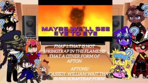 fnaf/aftons react to always come back song by @GiveHeartRecords