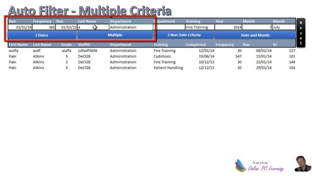 VBA Excel -- Auto Filter with Multiple Criteria -- Excel 2013 смотреть онлайн