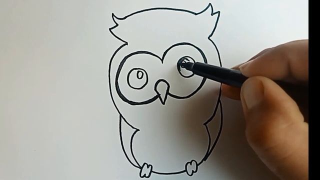 how to draw a owl easy step by step snow drawings смотреть онлайн