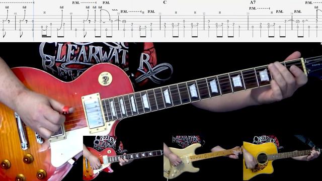 Green River CCR Guitar Tab with all Drums, Bass, Guitars and Vocals by Abraham Myers смотреть онлайн