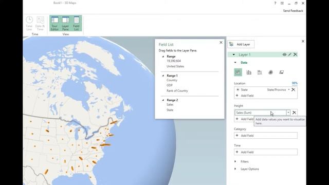 How to Use 3D Data Maps in Microsoft Excel смотреть онлайн