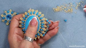 Мастер-класс. Колье из бисера "Голубая волна" - Часть 3. Создание готового украшения