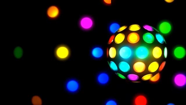 Colorful Party Ball Moving Disco Light Rotating Dance Lights Colors Video Background смотреть онлайн