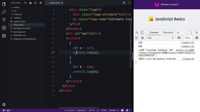 Ultimate JavaScript Basics 06 - Block scoping and let смотреть онлайн