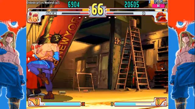 Fightcade FT10 SF 3rd Strike Eridoido (ALEX) VS (Q) Mystery0 смотреть онлайн