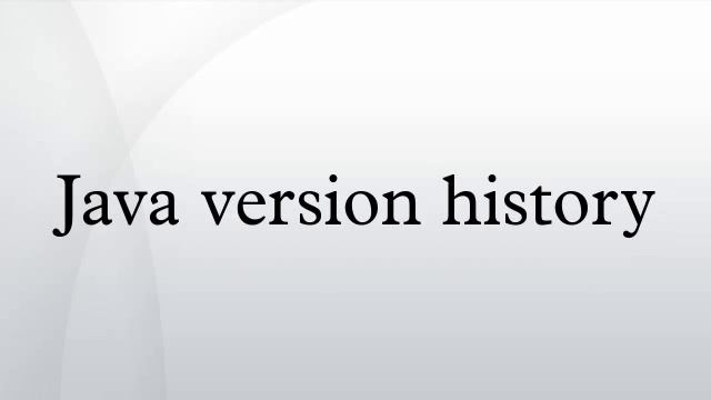 Java version history смотреть онлайн