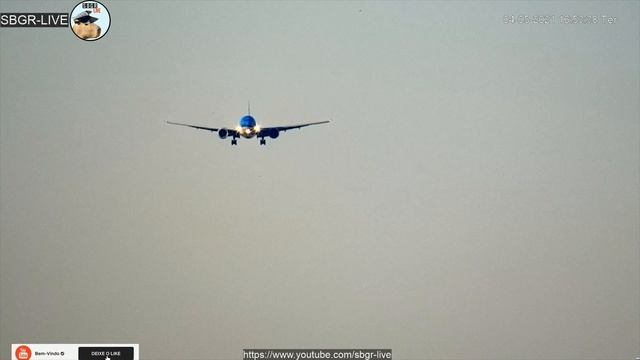 Pouso do 777 da KLM no Aeroporto Internacional de Guarulhos смотреть онлайн