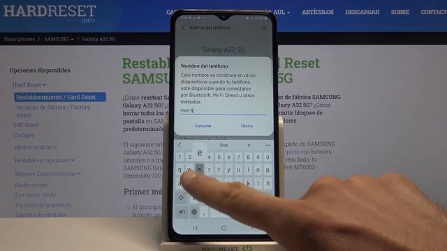Cómo Cambiar El Nombre Del Dispositivo En SAMSUNG Galaxy A32