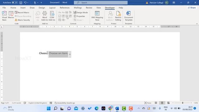 How to add a drop down list in word смотреть онлайн