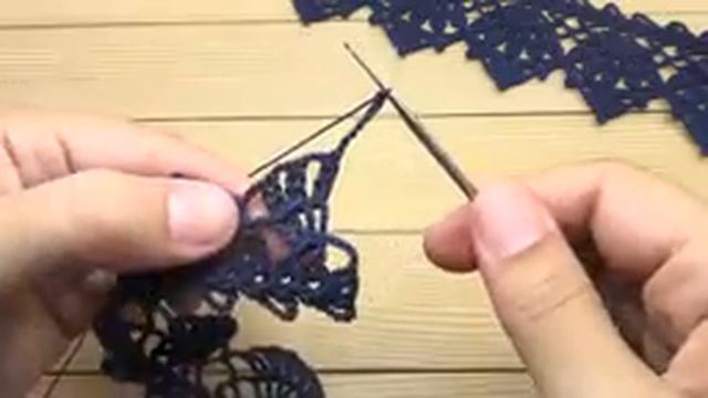 Красивое КРУЖЕВО крючком ВЯЗАНИЕ для начинающих КАЙМА схема узора Crochet Tape Lace Edge pattern смотреть онлайн