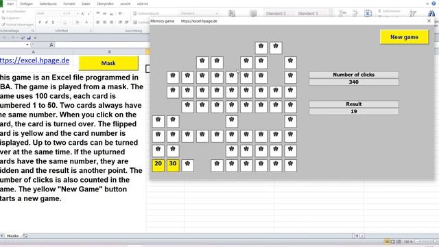 Memory game in Excel VBA смотреть онлайн