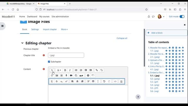 Moodle 4.1 - Moodle File Manager