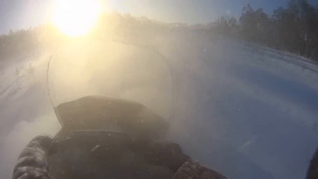 Поездка на снегоходе Yamaha vk540 (1) смотреть онлайн