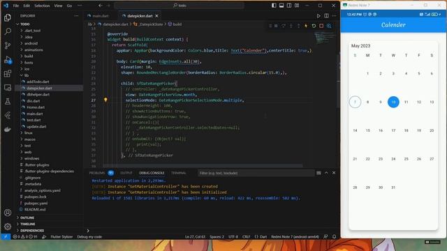 Date Picker package | Flutter Calendar | Date Range picker смотреть онлайн
