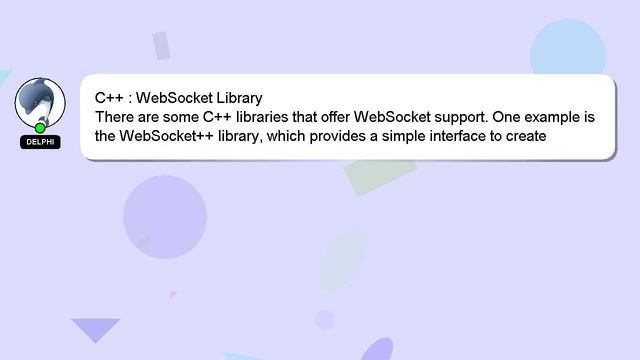 C++ : WebSocket Library смотреть онлайн