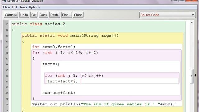 Series Part-IV With 43 Series Programs using java with code and output смотреть онлайн