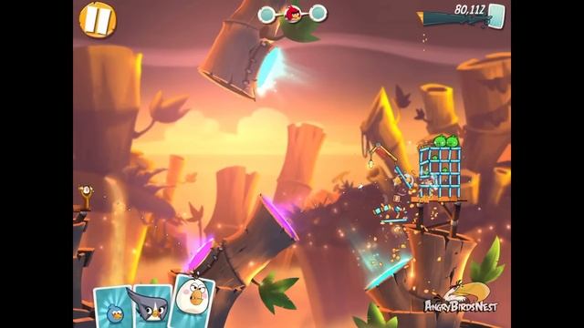 Angry Birds 2 Level 40 Bamboo Forest Eggchanted Woods 3 Star Walkthrough смотреть онлайн