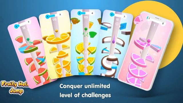 Fruity Heliz Jump Ball Drop | Let the bouncing ball jump around & drops in our helix jumping game смотреть онлайн