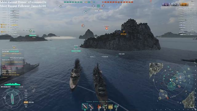 World of Warships 0.5.13.1 - Belfast One Shotted смотреть онлайн