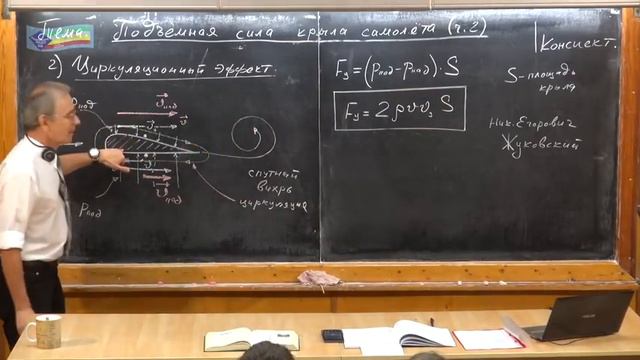 Урок 136. Подъемная сила крыла самолета (часть 2) смотреть онлайн