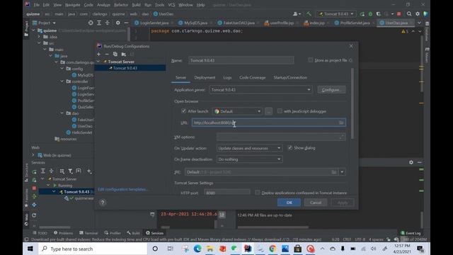 Change Default Context Path in IntelliJ Java Tomcat смотреть онлайн