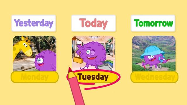 Yesterday Today Tomorrow Song - Learn English With Funny Videos For Kids