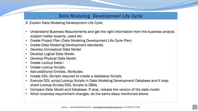 Data Modeling Development Life Cycle - Data Modeling Interview Question Answers смотреть онлайн