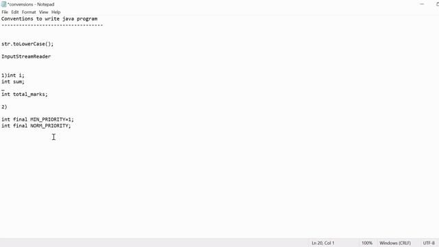 5 Conventions to write Java Program смотреть онлайн