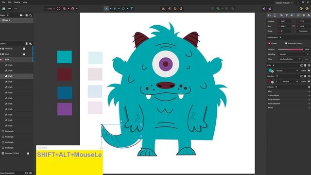 Gravit Designer Monster Tutorial смотреть онлайн