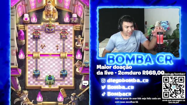 PUSH NO TOP GLOBAL RUMO AO TOPO + SORTEIO - CLASH ROYALE AO VIVO смотреть онлайн