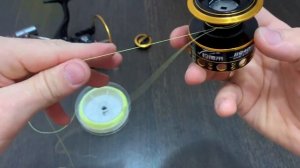 Как привязать леску или шнур к катушке! Два простых способа!