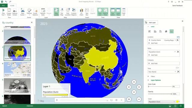 Excel 3D maps смотреть онлайн