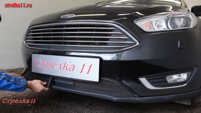 Защита радиатора FORD FOCUS III рестайлинг 2014-н.в. (Черный) - Strelka11.ru
