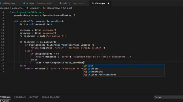 Django & React Session Authentication and CSRF | Part 3 - Sign Up and User Profile смотреть онлайн